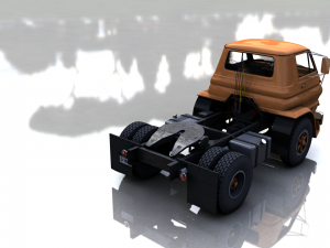 dodge l700 tilt cab truck 1966 3D Модель