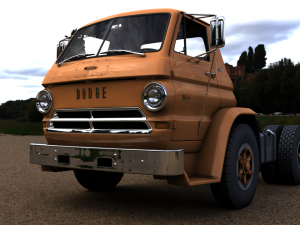 dodge l700 tilt cab truck 1966 3D Модель