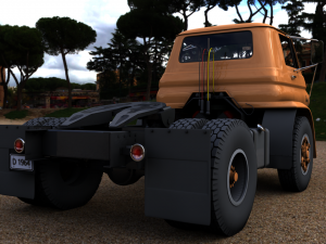 dodge l700 tilt cab truck 1966 3D Модель