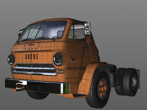 dodge l700 tilt cab truck 1966 3D Модель
