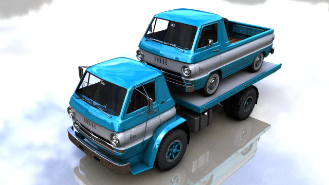 dodge l700 truck 1966 3D Model .c4d .max .obj .3ds .fbx .stl .blend
