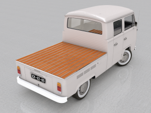 volkswagen t2 pick-up doble cab 1974 Model 3D