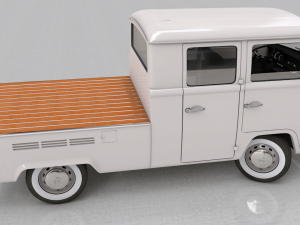 volkswagen t2 pick-up doble cab 1974 Model 3D