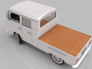 volkswagen t2 pick-up doble cab 1974 Model 3D