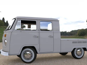 volkswagen t2 pick-up doble cab 1974 3D Model