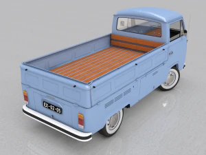 volkswagen pickup single cab 1974 3D Model