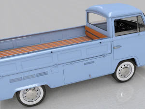 volkswagen pickup single cab 1974 3D Model