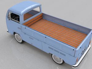 volkswagen pickup single cab 1974 3D Model