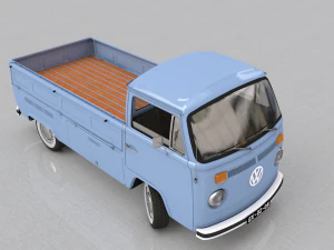 volkswagen pickup single cab 1974 3D Model