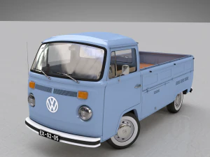 volkswagen pickup single cab 1974 3D Model