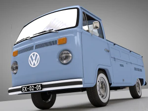 volkswagen pickup single cab 1974 3D Model