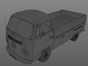 volkswagen pickup single cab 1974 3D Model