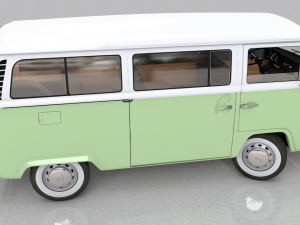 Volkswagen t2 bay window 1974 3Dモデル