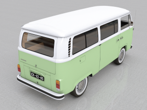 Volkswagen t2 bay window 1974 3Dモデル