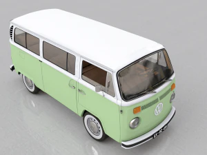 Volkswagen t2 bay window 1974 3D Model