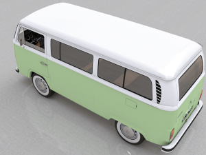Volkswagen t2 bay window 1974 3Dモデル