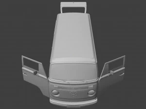 Volkswagen t2 bay window 1974 3D Model