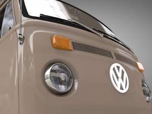 volkswagen t2 cargo van 1974 3D 모델