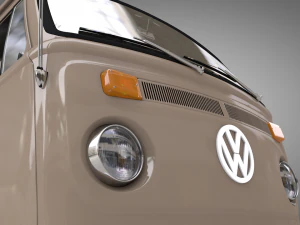 volkswagen t2 cargo van 1974 3D Model