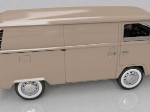 volkswagen t2 cargo van 1974 3D 모델