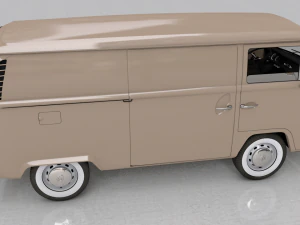 volkswagen t2 cargo van 1974 3D Model