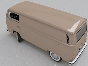 volkswagen t2 cargo van 1974 3D 모델