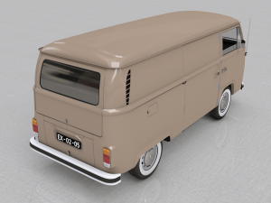 volkswagen t2 cargo van 1974 3D 모델