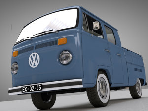 volkswagen t2 pick-up double cab 1974 Model 3D