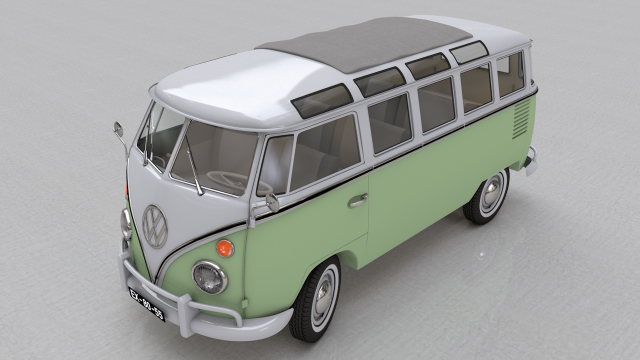 volkswagen t1 split screen 1967 Model 3D .c4d .max .obj .3ds .fbx .stl .blend 