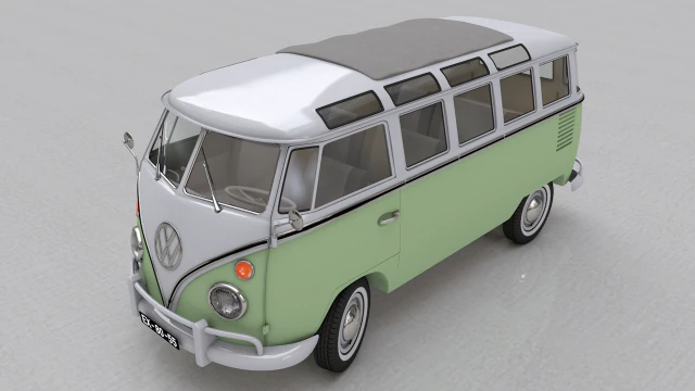volkswagen t1 split screen 1967 3D Model .c4d .max .obj .3ds .fbx .stl .blend