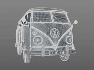 volkswagen t1 split screen 1967 3D Model