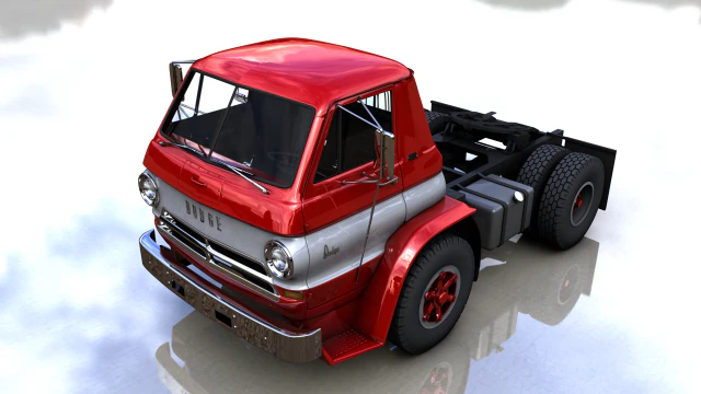 dodge l700 tilt cab truck 1969 3D Model .c4d .max .obj .3ds .fbx .stl .blend