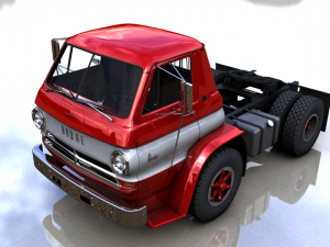 dodge l700 tilt cab truck 1969 3D Model