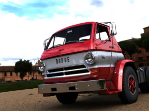 dodge l700 tilt cab truck 1969 3D Model