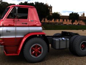 dodge l700 tilt cab truck 1969 3D Model