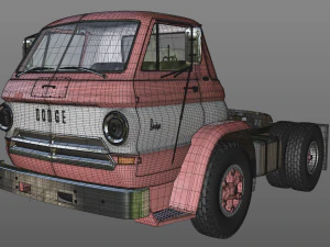 dodge l700 tilt cab truck 1969 3D Model