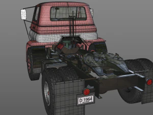 dodge l700 tilt cab truck 1969 3D Model
