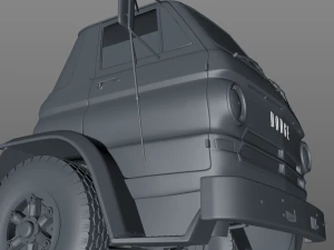 dodge l700 tilt cab truck 1969 3D Model