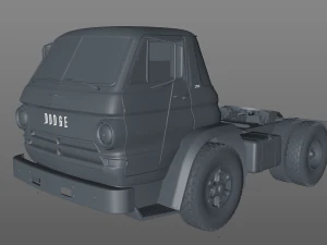dodge l700 tilt cab truck 1969 3D Model