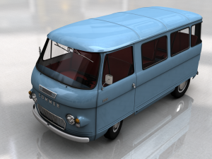 commer 2500 bus 1968 3D Model