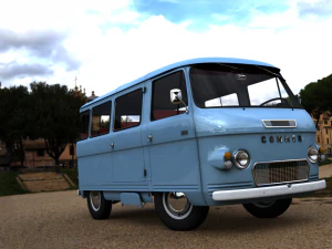 commer 2500 bus 1968 3D Model
