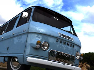 commer 2500 bus 1968 3D Model