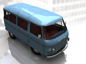 commer 2500 bus 1968 3D मॉडल