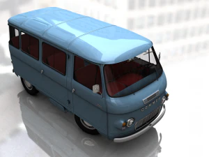 commer 2500 bus 1968 3D Model