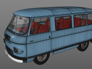 commer 2500 bus 1968 3D Model