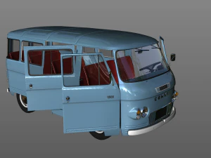 commer 2500 bus 1968 3D Model