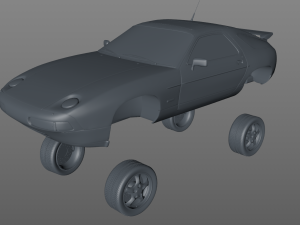 porsche 928 gts 1992 3D Model