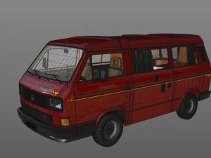 volkswagen camping westfalia calif&oacute;rnia lt 1987 Modelo 3D