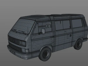 volkswagen camping westfalia calif&oacute;rnia lt 1987 Modelo 3D