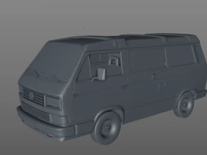 volkswagen camping westfalia calif&oacute;rnia lt 1987 Modelo 3D
